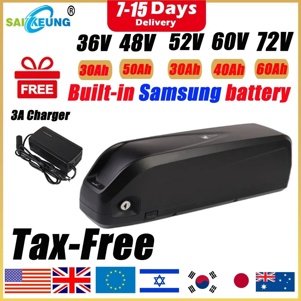 Hailong بولي 48 فولت 52 فولت 6 - مراجعة Electric Bicycle Battery 72V 30Ah وسعره